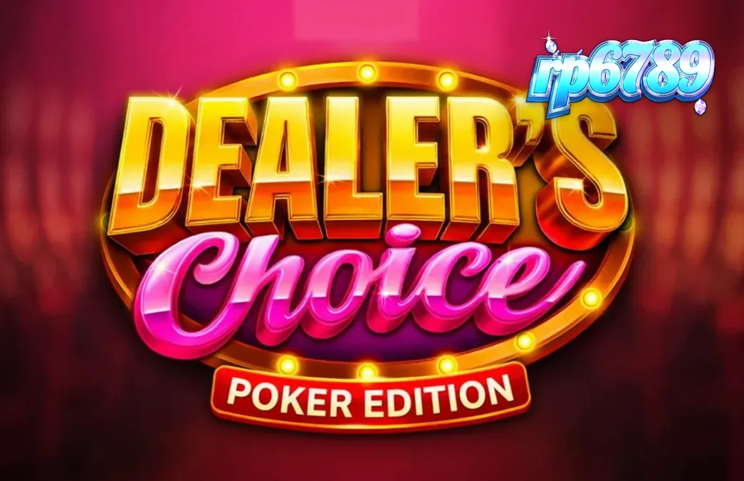 Dealer’s Choice: Poker Edition slot game interface with poker-themed symbols and green felt background.